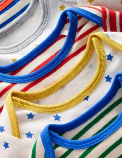 Boden Tops & Bodies-5 bodies rayés Rayé multi/étoiles