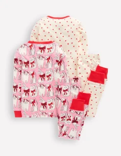 Boden Pyjamas & Chaussons-2 pyjamas douillets Motif animaux préférés rose chewing-gum