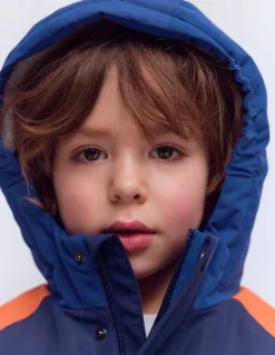 Boden Manteaux & Vestes-Anorak doublé de borg garçon Colourblock orange