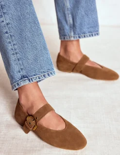 Boden Chaussures Plates-Babies plates Kylie à boucle Terre d'ombre