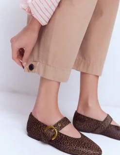 Boden Chaussures Plates-Babies plates Kylie à boucle Mini-léopard