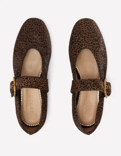 Boden Chaussures Plates-Babies plates Kylie à boucle Mini-léopard