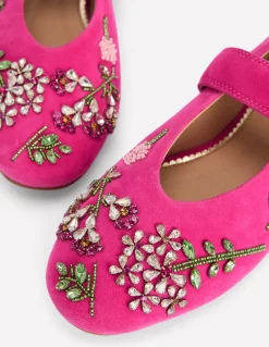 Boden Chaussures Plates-Babies plates Kylie à boucle Rose ornementé