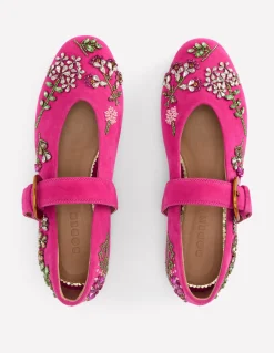 Boden Chaussures Plates-Babies plates Kylie à boucle Rose ornementé