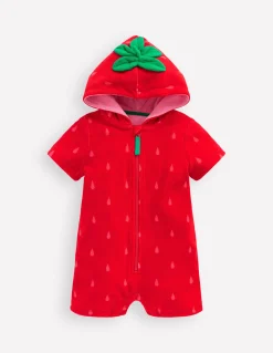 Boden Maillots & Tenues De Plage-Barboteuse fantaisie en éponge Fraise