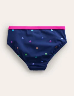 Boden Maillots & Tenues De Plage-Bas de bikini à motif Pois confettis arc-en-ciel bleu marine