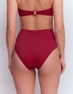 Boden Bikinis|Maillots De Bain-Bas de bikini froncé Kythira Rouge Mérida