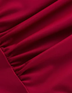 Boden Bikinis|Maillots De Bain-Bas de bikini froncé Kythira Rouge Mérida