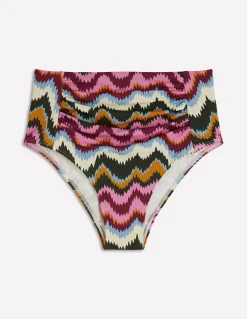 Boden Bikinis|Maillots De Bain-Bas de bikini froncé Kythira Multi, vague zigzag