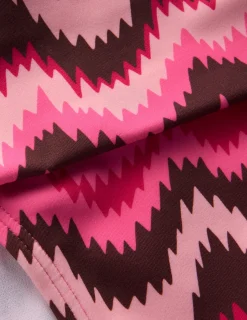 Boden Bikinis|Maillots De Bain-Bas de bikini intemporel à revers Rose, motif Zig Zag Wave