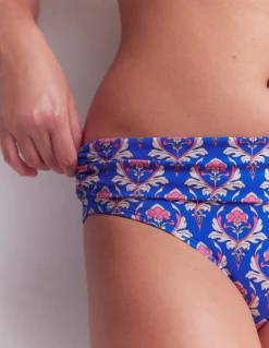 Boden Bikinis|Maillots De Bain-Bas de bikini intemporel à revers Bleu, motif Ornamental Stamp