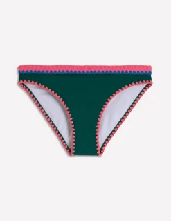 Boden Bikinis|Maillots De Bain-Bas de bikini Porto Vert mangrove, broderie