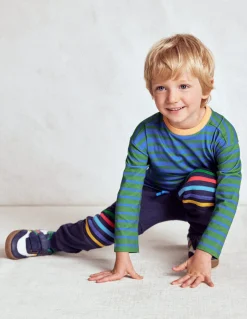 Boden Bas De Jogging-Bas de jogging à genoux renforcés Aristocratic Blue/ Ivory Stripe