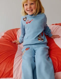 Boden Pantalons|Ensembles Assortis-Bas de jogging Bobbie à appliqués Écussons lac glaciaire