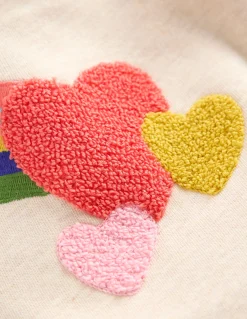 Boden Pantalons-Bas de jogging Bobbie à appliqués Arcs-en-ciel ivoire