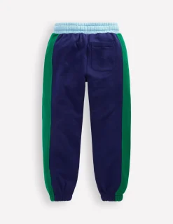 Boden Ensembles Assortis|Bas De Jogging-Bas de jogging colourblock resserré aux chevilles Colourblock bleu médiéval