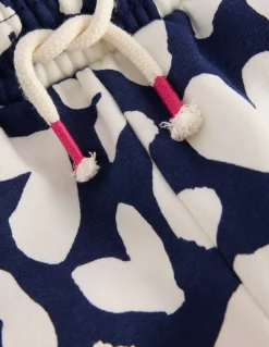 Boden Pantalons|Ensembles Assortis-Bas de jogging cosy imprimé Cœurs Bleu Marine