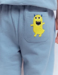 Boden Ensembles Assortis|Bas De Jogging-Bas de jogging fun Appliqué monstre bleu français