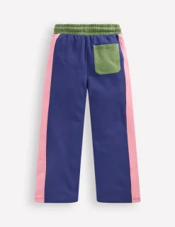 Boden Pantalons|Ensembles Assortis-Bas de jogging large colourblock Colourblock bleu tribord