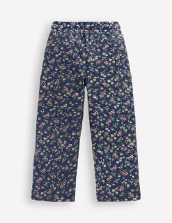 Boden Pantalons|Ensembles Assortis-Bas de jogging large imprimé Motif Meadow Floral bleu tribord