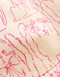 Boden Pantalons|Ensembles Assortis-Bas de jogging large imprimé Chats avoine