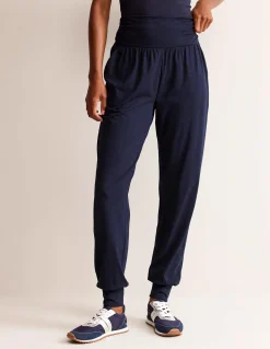 Boden Pantalons-Bas de jogging sarouel en jersey Bleu Marine, Petits Pois