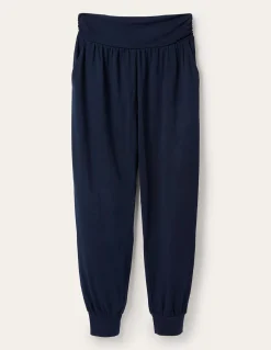 Boden Pantalons-Bas de jogging sarouel en jersey Bleu Marine, Petits Pois