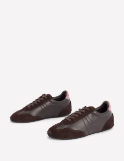 Boden Baskets|Chaussures Plates-Baskets Delphine à semelles fines Chocolat