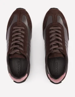 Boden Baskets|Chaussures Plates-Baskets Delphine à semelles fines Chocolat