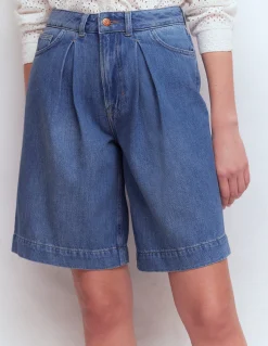 Boden Shorts-Bermuda en jean Blanc/Cerf