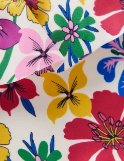 Boden Maillots & Tenues De Plage-Bikini asymétrique à volants Motif floral arc-en-ciel multi