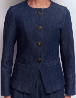 Boden Tenues De Travail|Manteaux & Vestes-Blazer Hampstead en sergé de coton Bleu marine