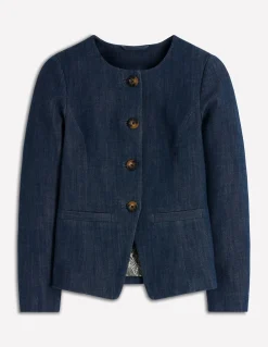 Boden Tenues De Travail|Manteaux & Vestes-Blazer Hampstead en sergé de coton Bleu marine