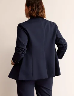 Boden Tenues De Travail|Ensembles Assortis-Blazer Marylebone en point de Rome Bleu Marine, Petits Pois