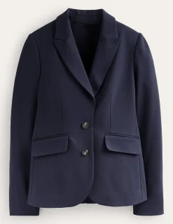 Boden Tenues De Travail|Ensembles Assortis-Blazer Marylebone en point de Rome Bleu Marine, Petits Pois