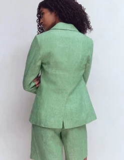 Boden Ensembles Assortis|Manteaux & Vestes-Blazer Stamford en lin Chambray vert aloe vera