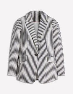 Boden Tenues De Travail|Ensembles Assortis-Blazer Woodbridge décontracté Bleu et Ivoire à Rayures