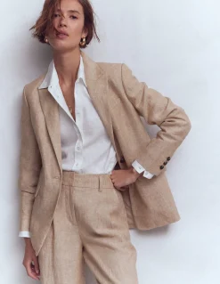 Boden Tenues De Travail|Ensembles Assortis-Blazer Woodbridge en lin Amphore, chambray