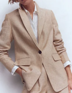 Boden Tenues De Travail|Ensembles Assortis-Blazer Woodbridge en lin Amphore, chambray