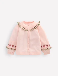 Boden Tops & T-Shirts-Blouse à empiècement volanté Broderie lotus