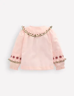 Boden Tops & T-Shirts-Blouse à empiècement volanté Broderie lotus