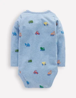 Boden Tops & Bodies-3 bodies en coton Construction bleu