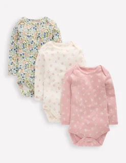 Boden Tops & Bodies|Ensembles Assortis-3 bodies en pointelle Motif petites fleurs multi