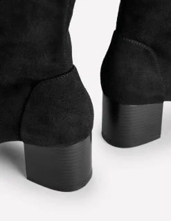 Boden Chaussures À Talons-Bottes hauteur genou stretch à talons Noir