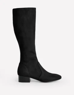 Boden Chaussures Plates|Chaussures À Talons-Bottes plates stretch hauteur genou Noir
