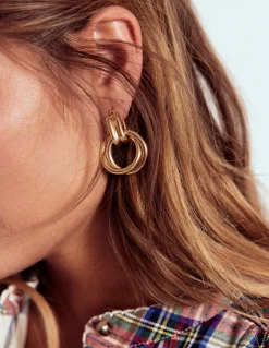 Boden Tenues De Travail|Bijoux-Boucles d'oreilles à double torsade Doré