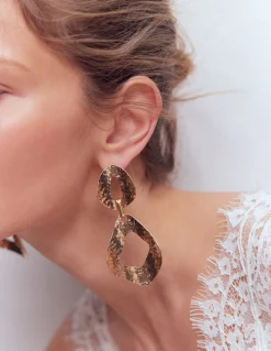 Boden Bijoux-Boucles d’oreilles doubles martelées Doré