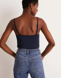 Boden Tops & T-Shirts-Caraco uni Bleu Marine, Petits Pois