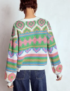 Boden Pulls & Gilets-Cardigan Abi en jacquard Motif aztèque multi