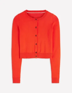 Boden Tenues De Travail|Pulls & Gilets-Cardigan court Emilia en coton Orange coucher de soleil